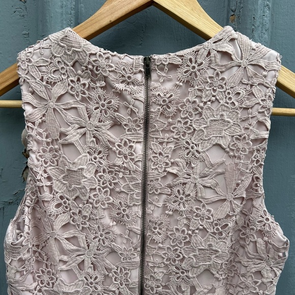 Parker Zahara Pink lace overlay Ruffle Dress, size 0 - Picture 3 of 7